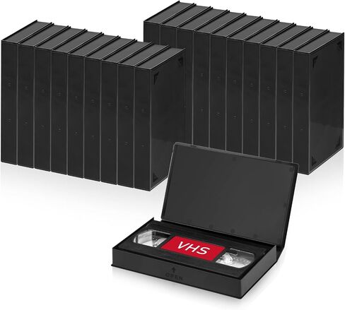 Standard Black VHS Cases, VHS Album Case with Outer Clear Sleeve (24 Pack) in Saudi Arabia