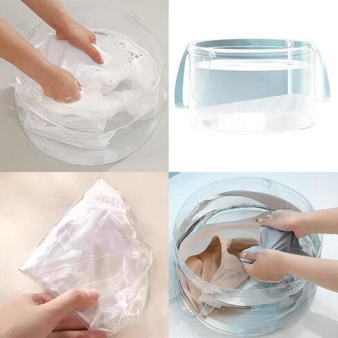 2 Pack Foldable Wash Basin Clear Folding Ice Bucket Lightweight Folding Dish Tub Sink Delicates Washing Basin for Travel Abroad RV Outdoor Camping Backpacking Camper Hiking Picnic in Saudi Arabia