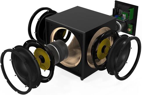 Trevoce 15" Triple Driver Active Subwoofer 1600W, Native EQ 15Hz Bass Response, Faux Leather Finish in Saudi Arabia