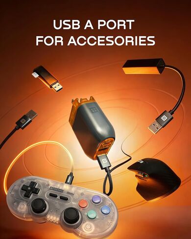 GENKI Covert Dock 3 Switch Dock 65W GaN HDMI 2.1 for Switch 2 | 4K120 HDR output, 65W GaN power, DP 1.4, universal USB-C compatibility, travel-ready with adapters for 150+ countries in Saudi Arabia