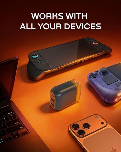 GENKI Covert Dock 3 Switch Dock 65W GaN HDMI 2.1 for Switch 2 | 4K120 HDR output, 65W GaN power, DP 1.4, universal USB-C compatibility, travel-ready with adapters for 150+ countries in Saudi Arabia