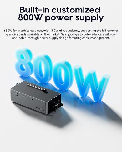 AOOSTAR AG02 OCuLink eGPU Dock with 800W PSU and USB4 Port, External GPU Docking Station for Windows 11 Mini PCs, Laptops and Gaming Handhelds, GPU Not Included in Kuwait