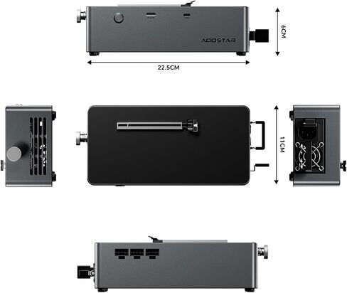 AOOSTAR AG02 OCuLink eGPU Dock with 800W PSU and USB4 Port, External GPU Docking Station for Windows 11 Mini PCs, Laptops and Gaming Handhelds, GPU Not Included in Kuwait