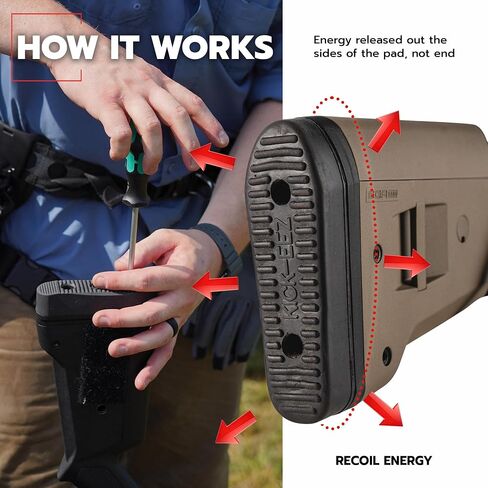 KICK-EEZ® Pre-fit Stock Recoil Pad - Works with Magpul SGA/Hunter - Made in USA in Saudi Arabia