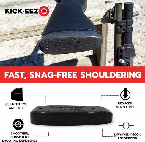KICK-EEZ Beretta Field Replacement Recoil Pad | Up to 94% Recoil Reduction | Sorbothane Shotgun Pad | Direct Fit for E73004/E73005/E73006/E73028 in Saudi Arabia
