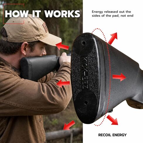 KICK-EEZ Beretta Field Replacement Recoil Pad | Up to 94% Recoil Reduction | Sorbothane Shotgun Pad | Direct Fit for E73004/E73005/E73006/E73028 in Saudi Arabia