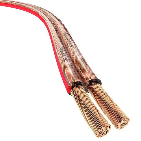 KabelDirekt – Pure Copper Speaker Cable 2×2.0mm² – 50ft, 14AWG | For Hifi Speakers and Surround Sound Systems, Pure Copper, with polarity markings in Saudi Arabia