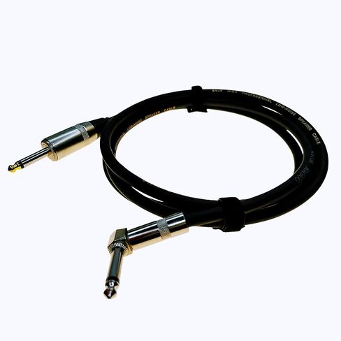 1/4" TS Right Angle to 1/4" TS Straight Speaker Cable, 6FT, 12AWG | OFC Shielded, For Amplifier, DJ PA Speaker in Saudi Arabia