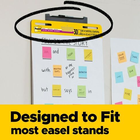 Post-it Super Sticky Easel Pad, 25 x 30 in, White, 2 Pads | Premium Self Stick Flip Chart Paper, Anchor Chart, Office Supplies & School Supplies, Great for Teachers and Students in Kuwait