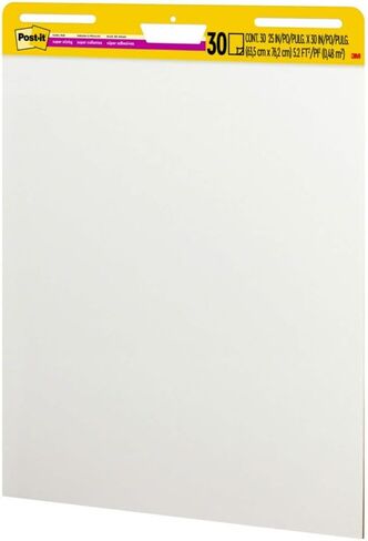 Post-it Super Sticky Easel Pad, 25 x 30 in, White, 2 Pads | Premium Self Stick Flip Chart Paper, Anchor Chart, Office Supplies & School Supplies, Great for Teachers and Students in Kuwait