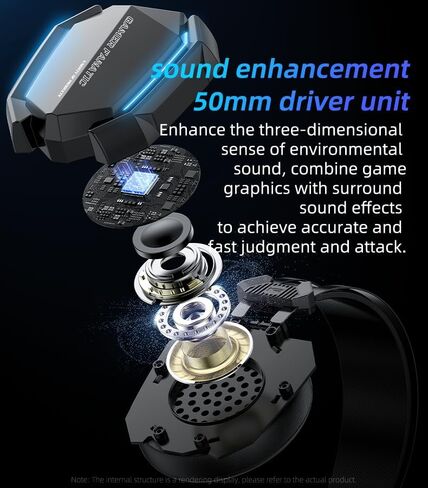 Gaming Headset, Wired, 3D Surround Sound, RGB Light | Memory Foam Earmuffs, USB and 3.5mm for PC and Console, Headphones Wired Gaming in Kuwait