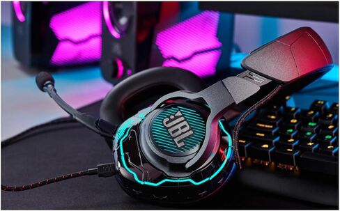 JBL Quantum One - USB wired over-ear professional gaming headset with head-tracking enhanced JBL QuantumSPHERE 360, Active noise cancelling and Hi-Res certified sound (Black) in Saudi Arabia