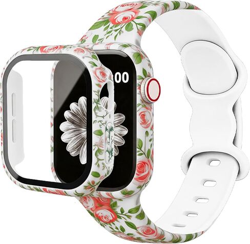 Sport Pattern Watch Band Screen Protector for Apple Watch Bands Women Men | Compatible with iWatch Series 11/10 42/46mm,Series 9/8/7 41/45mm, Series 6/5/4/SE 40/44mm（Please Select The Correct Size） in Saudi Arabia
