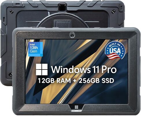 Fusion5 Built in USA 10.1" Windows 11 Professional Rugged Tablet PC - 12GB RAM, 256GB SSD, Intel 13th Gen, Full HD Windows Tablet Computer, HDMI, USB C - 2 Year Full Warranty with Accidental Damage in Saudi Arabia