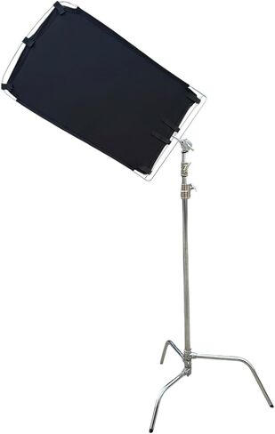 Glide Gear BFS 50 Compact Butterfly Scrim Kit 2' x 3.6' – White Diffusion + Double-Sided Black/Silver Reflector – Includes 2 Frames & 2 Scrims - Quick and Easy Setup in Saudi Arabia
