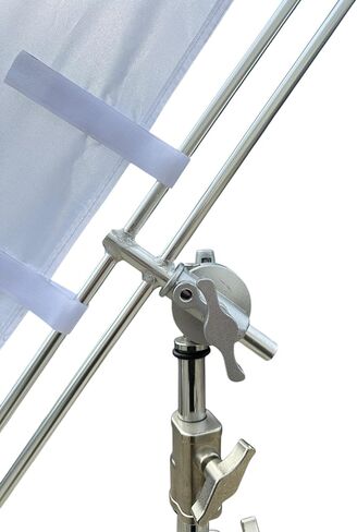 Glide Gear BFS 50 Compact Butterfly Scrim Kit 2' x 3.6' – White Diffusion + Double-Sided Black/Silver Reflector – Includes 2 Frames & 2 Scrims - Quick and Easy Setup in Saudi Arabia