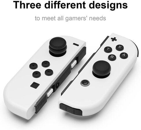 Skull & Co. Skin, CQC and FPS Thumb Grips Set Joystick Cap Analog Stick Cap for Nintendo Switch Joy-Con Controller - Neon Red+Blue, 3 Pairs(6pcs) in Saudi Arabia