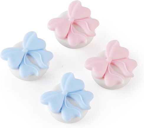 Thumb Grip for Nintendo Switch 2,Analog Joystick Button Covers for NS Switch 2 Joycon Controller, Pastel Pink Blue Coquette Bow Soft Silicone Gaming Accessories in Saudi Arabia