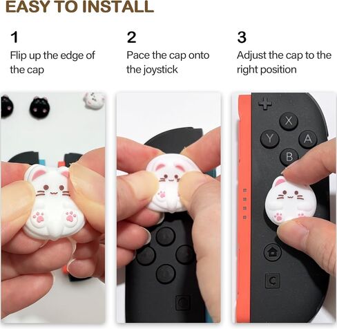 Silicone Thumb Grip Caps for Nintendo Switch 2 2025, Cute Cats Joystick Caps for Switch 2 (4-Pack) in Saudi Arabia