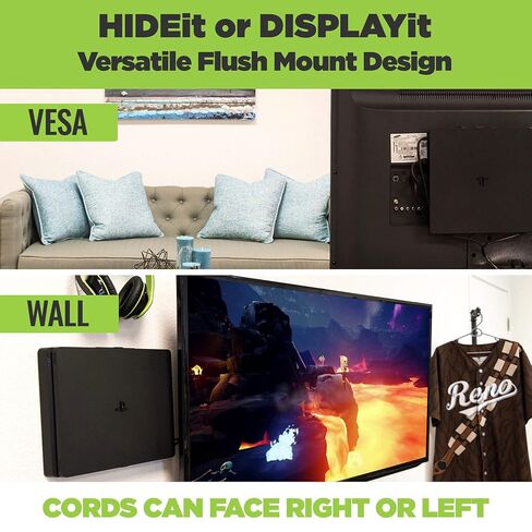 HIDEit Mounts 4S Bundle, Wall Mounts for PS4 Slim and Controllers, Steel Wall Mount for PlayStation 4 Slim and 2 Controller Mounts to Safely Store Your PS4 Slim and PlayStation Controller in Saudi Arabia