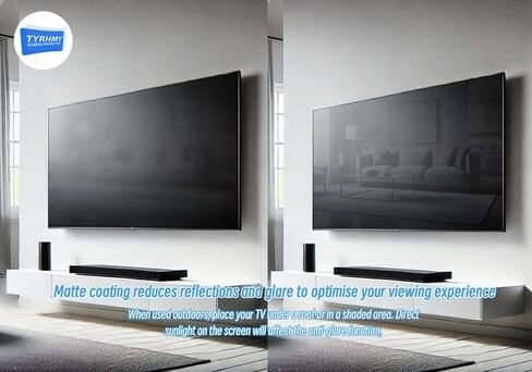 50 Inch Anti-Glare TV Screen Protector with Blue Light Filter, Matte Finish for Reducing Glare, Controlling Reflections, and Enhancing TV Viewing Comfort in Saudi Arabia
