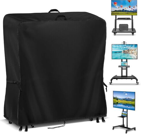 Kingling Outdoor TV Cover 55 Inch Weatherproof TV Covers For Outside | Waterproof Outdoor TV Stand Covers For Mobile TV Carts With Floor Stand Base, TV Screen Protection Covers-55"L x 14"W x 55"H in Saudi Arabia