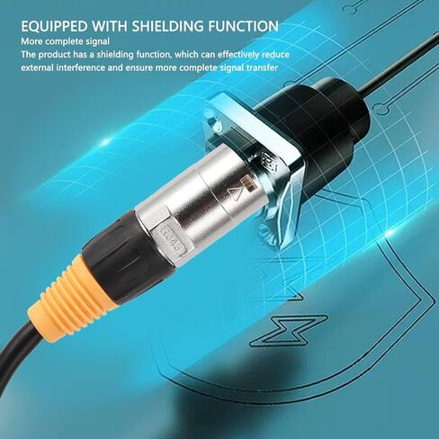 Ethernet Cable 5 Pin to RJ45 Shielded for Outdoor Use Durable Construction IP65 42.52 Inch in Saudi Arabia