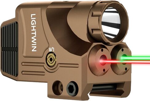 Red/Green/Blue/Purple Laser Beams with 800 Lumens Flashlight for Pistols, 3 in1 Laser Light Combo, Tactical USB Rechargeable Laser Sight, Strobe & Steady Flashlight for Picatinny Rail in Saudi Arabia