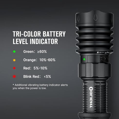 OLIGHT Warrior X 4 Rechargeable Tactical Flashlight Bright Light Black | 2600 High Lumens, 630 Meters Long Range Thrower, Powerful Tail Switch Light, USB C Charging, Dual Output for Daily in Kuwait