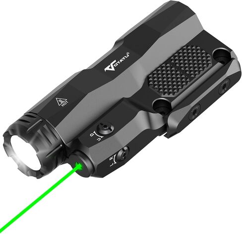 VOTATU M6L-G Picatinny/Mlok مصباح يدوي ليزر كومبو مدمج بلوحة اللمس، بحد أقصى 2400 لومن ضوء LED وليزر أخضر مع وضع ستروب تكتيكي، USB مغناطيسي قابل لإعادة الشحن in Kuwait