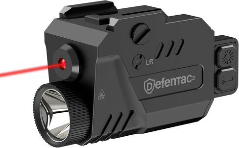 مجموعة ضوء الليزر من DEFENTAC 800 لومن مع ستروب/لحظية | مصباح يدوي تكتيكي مثبت على السكك الحديدية قابل للتعديل مع أشعة ليزر خضراء للبنادق مع سكة ​​حديدية، قابل لإعادة الشحن in Kuwait
