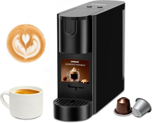 CHULUX RectoCafé Espresso Coffee Machine for Nespresso Original Capsule Pod | Extra Mini Design, 20 Bar Professional Italian Pump, Food-Grade Materials, Quiet with Low-Vibration Brewing for Home & Office in Saudi Arabia