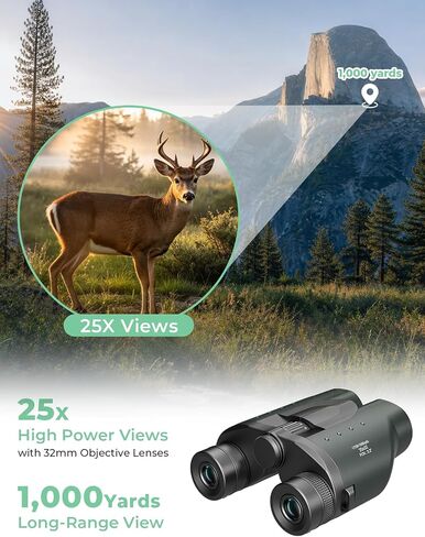 25x32 Compact Binoculars for Adults Kids, High Power BAK4 FMC Lightweight | Lightweight Pocket Size for Travel, Eyeglass Friendly, Small Binoculars for Cruise Ship, Clear Vision for Bird Watching in Saudi Arabia