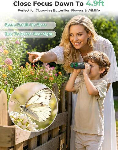 25x32 Compact Binoculars for Adults Kids, High Power BAK4 FMC Lightweight | Lightweight Pocket Size for Travel, Eyeglass Friendly, Small Binoculars for Cruise Ship, Clear Vision for Bird Watching in Saudi Arabia