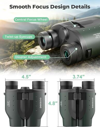 25x32 Compact Binoculars for Adults Kids, High Power BAK4 FMC Lightweight | Lightweight Pocket Size for Travel, Eyeglass Friendly, Small Binoculars for Cruise Ship, Clear Vision for Bird Watching in Saudi Arabia