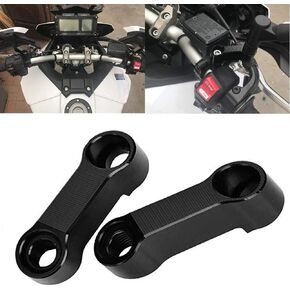 Motorcycle bike mirror Mount Risers Extenders Adapters Rearview Side Mirror Adapter CNC Aluminum 10mm Right & Left Thread(Particularly suitable for yamaha models)