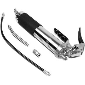 DNA Motoring TOOLS-00102 Manual Grease Gun – 17 in., Handheld Grease Hose w/Flexible Hose Pistol Grip, Solid Steel Fittings