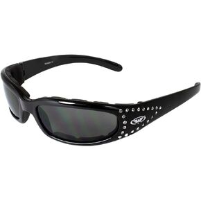 Global Vision Eyewear Marilyn 3 Womens Motorcycle Sunglasses with EVA Foam Padding Bling