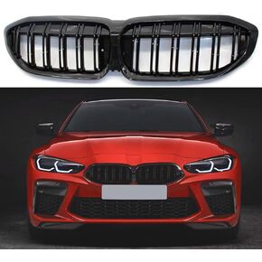 G20 G28 Diamond Grille Compatible with 2019 2020 2021 2022 BMW 3 Series Front Kidney Grills Front Bumper Replacement Grille Insert(Silver)