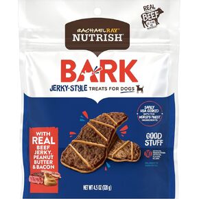 Nutrish Rachael RAY Bark™ Jerky-Style Dog Treats with Real Beef Jerky, Peanut Butter & Bacon
