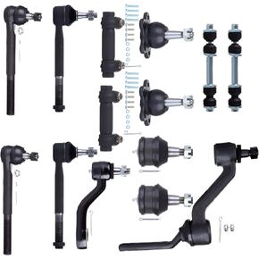 SOSOPART 14pc Set Front Suspension Kit Tie Rod End Adjusting Sleeve Sway Bar Link Upper Lower Ball Joints Idler Arm Pitman Arm Replacement for 1988-1991 for Chevy C1500 C2500 for GMC C1500 C2500