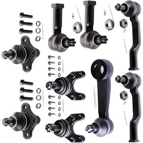 SCITOO 9PC Front Suspension Kit Upper Lower Ball Joints Inner Outer Tie Rod Ends Pitman Arm fit 1991 1992 1993 For Mazda B2200 For Mazda B2600 RWD