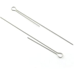 100PCS 70mm Metal Fishing Looped Spinner Parts Component Fishing Spinner Shaft Wire Spinner Bait