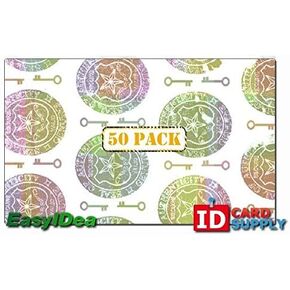 Key and Seal ID Card Hologram [50 PACK]