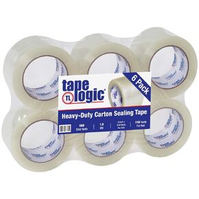 Aviditi Tape Logic 3 Inch x 110 Yard 1.9 Mil Clear, Heavy Duty Hot Melt Packing Tape, 6 Pack, Perfect for Packing, Shipping, Moving, Home and Office