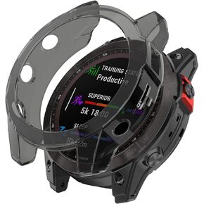 Screen Protector for Fenix 7X 51mm Watch Case TPU Screen Protectors Compatible with Garmin Fenix 7X/Fenix 7X Solar/Fenix 7X Sapphire Solar (Do Not Fit for Fenix 7/7S) (Black)