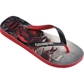 Havaianas Kids Top Marvel Flip Flops - Spiderman vs Venom Sandals - Ruby Red/Black, 3Y/4W big kid in Kuwait
