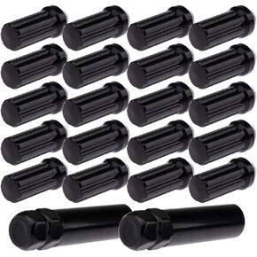 cciyu Set of 20 Black 7 Spline Chrome Nuts 9 16 in Wheel Lug Nuts + 2 Keys for Dodge Dakota/Durango/for ram 1500 Lug Nuts for Dakota 2002-2011 9/16" Drive Close End 2" Tall
