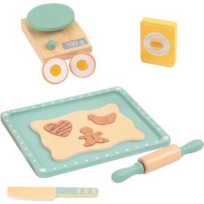 Wooden Blender Toys Play Set for Kids, Cookies Bake Mixer Toy, Montessori Pretend Play Food Kitchen Accessories for Toddler Girls and Boys (Blender)