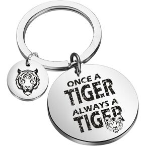 TGBJE Tiger Themed Jewelry Animal Lovers Gifts Once a Tiger Always a Tiger Keychain For Tiger Lover Tiger Inspired Gifts